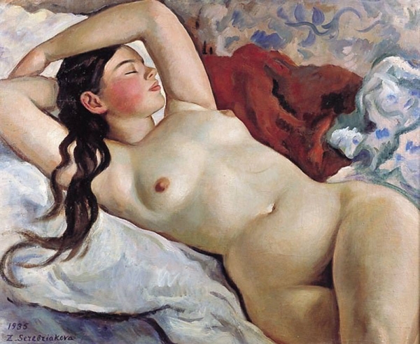 Лежащая обнаженная портрет Неведомской. 1935