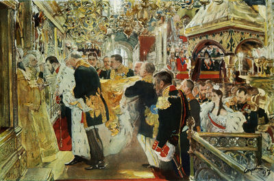 Миропомазание императора Николая Александровича. 1897