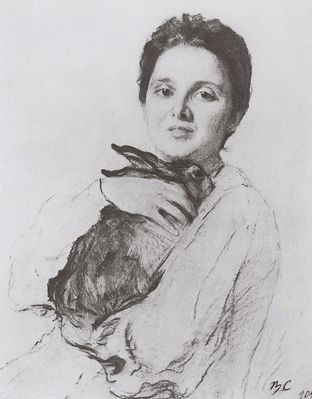 Портрет К.А.Обнинской с зайчиком. 1904