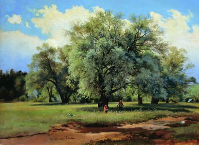 ивы, освещенные солнцем. Конец 1860-х - начало 1870-х