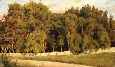 Лес за оградой. 1898