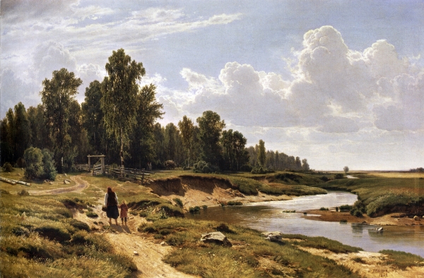 Речка Лиговка в деревне Константиновка близ Петербурга. 1869