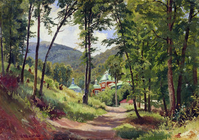 В Крыму. Монастырь Козьмы и Дамиана под Чатырдагом. 1879