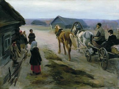 Приезд учительницы. 1889