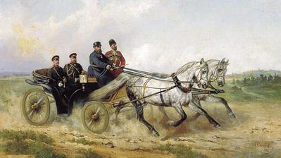 император Александр III в открытом ландо. 1888