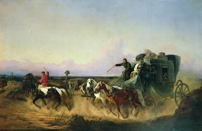 Помещица в пути. 1855