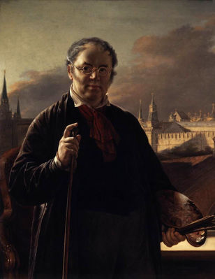 Автопортрет на фоне окна, с видом на Кремль. 1846