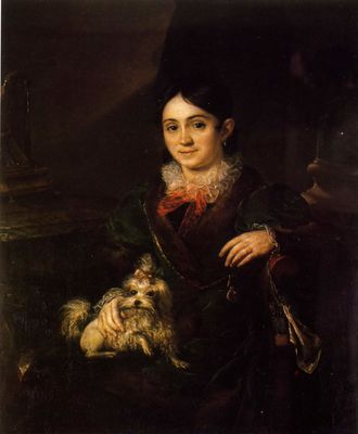 Портрет Натальи Андреевны Оболенской, в замужестве де Санглен. 1833