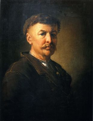 Портрет украинского крестьянина . Конец 1830-х - начало 1840-х