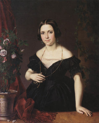 Портрет жены негоцианта Киселева. 1841