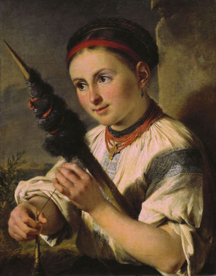 Пряха. 1820-е