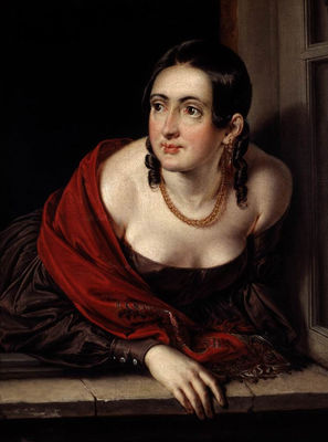 Женщина в окне. Не позднее 1841