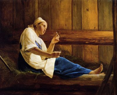 «Девушка на сеннике», 1830-е
