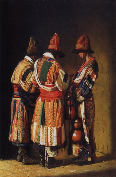 Дервиши в праздничных нарядах. Ташкент. 1869-1870