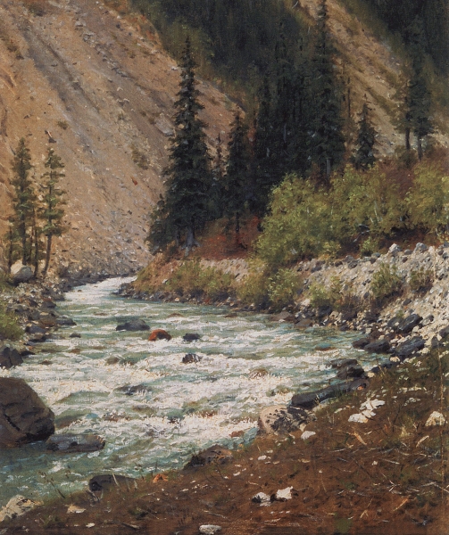 Горный ручей в Кашмире. 1875