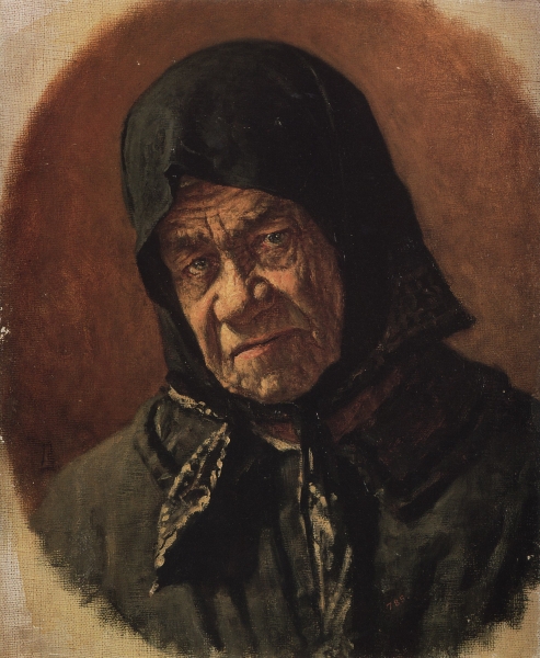 Старуха-нищенка девяносто шести лет. Около 1891