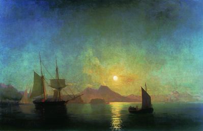 «Вид на Везувий в лунную ночь», 1858