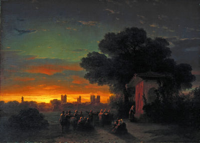 «Вид в Крыму при закате», 1862