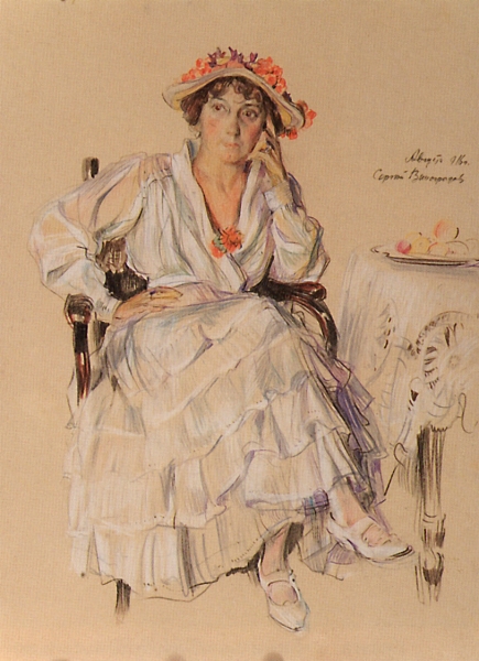 Дама, сидящая в кресле. 1916