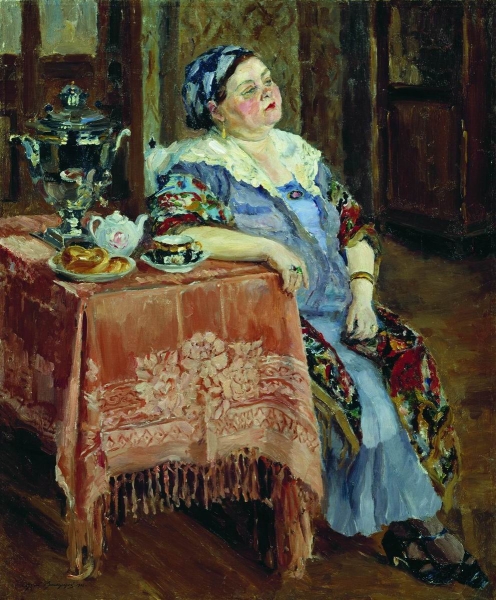 Купчиха за самоваром. 1936