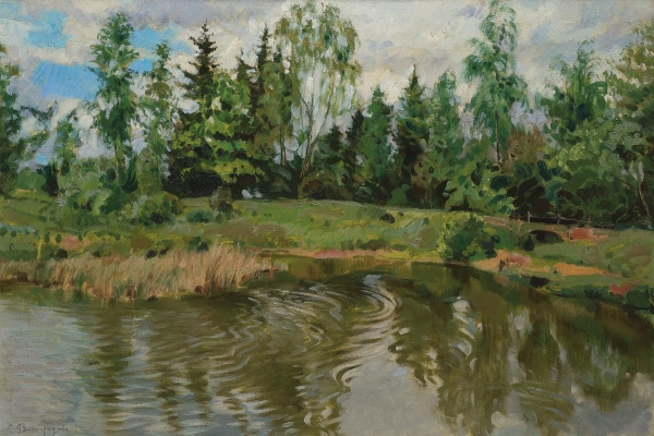 Небольшой мостик в лесу