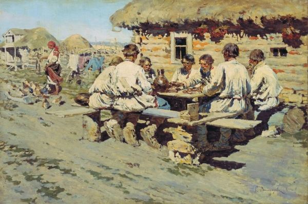 Обед работников. 1890