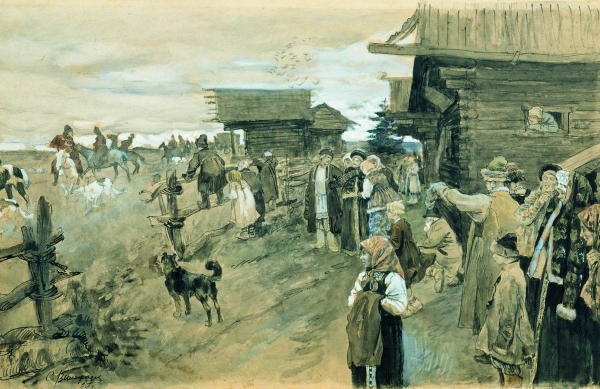Охота с борзыми. 1907