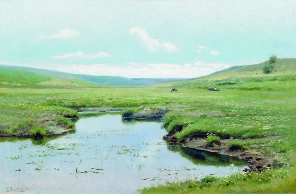 Заросшая река. 1895