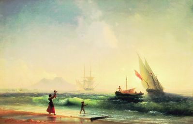 «Встреча рыбаков на берегу Неаполитанского залива», 1842