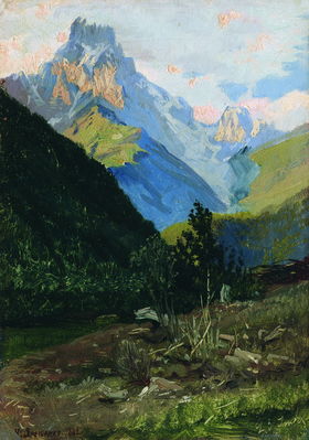 "Гора Ужба в Сванетии", 1882