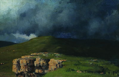 «Тучи в горах», 1880 Этюд