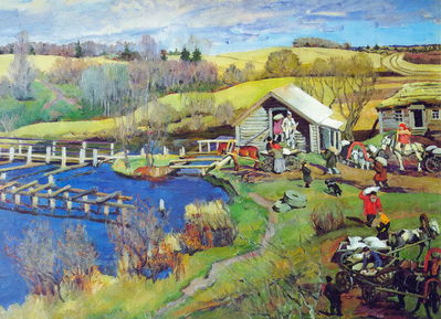 "Мельница. Октябрь. Лигачево.", 1913