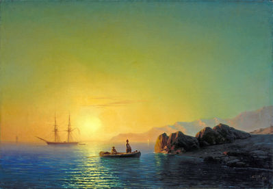 «Закат солнца у крымских берегов», 1856