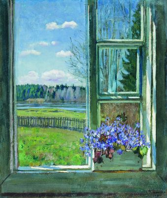 Окно с фиалками. 1931