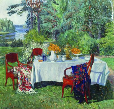 Перед террасой. 1912-1913
