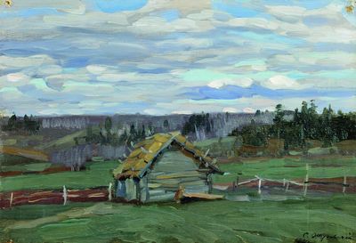 Пейзаж с избушкой. 1904