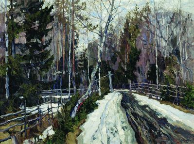 Ранней весной. Весна в лесу. 1910