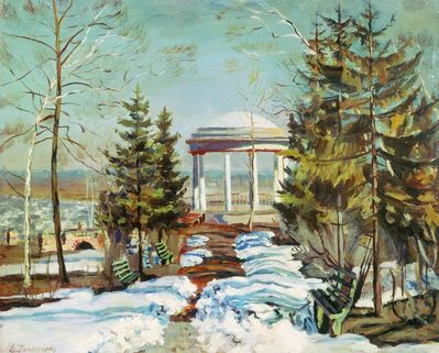 Ранняя весна (Беседка в парке). 1910