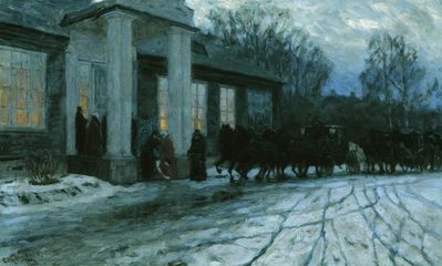 Разъезд на рассвете. 1902