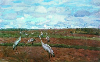 К отлету - журавли. 1902