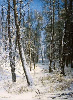 "Зима в лесу (иней)", 1877