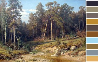 "Сосновый бор. Мачтовый лес в Вятской губернии", 1872