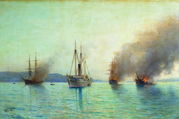 Lagorio_Lev_Feliksovich2C_Unichtozhenie_parohodom_3C3CVelikiy_knyaz_Konstantin3E3E_tureckih_sudov_u_Bosfora__1877_god__1880.jpg