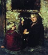 Nevrev_Nikolay_Vasilevich2C_Malchiki2C_igrayushchie_v_karty__1860-e.jpg